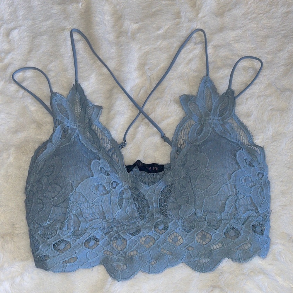 blue bralette top